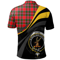 Spens Modern Tartan Polo Shirt - Royal Coat Of Arms Style