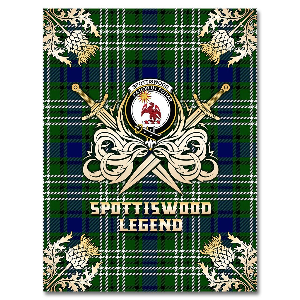 Spottiswood Tartan Gold Courage Symbol Blanket