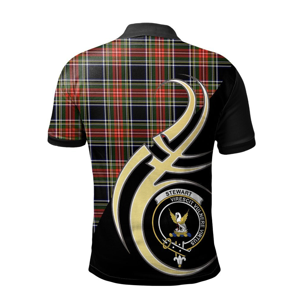 Stewart Black Tartan Polo Shirt - Believe In Me Style