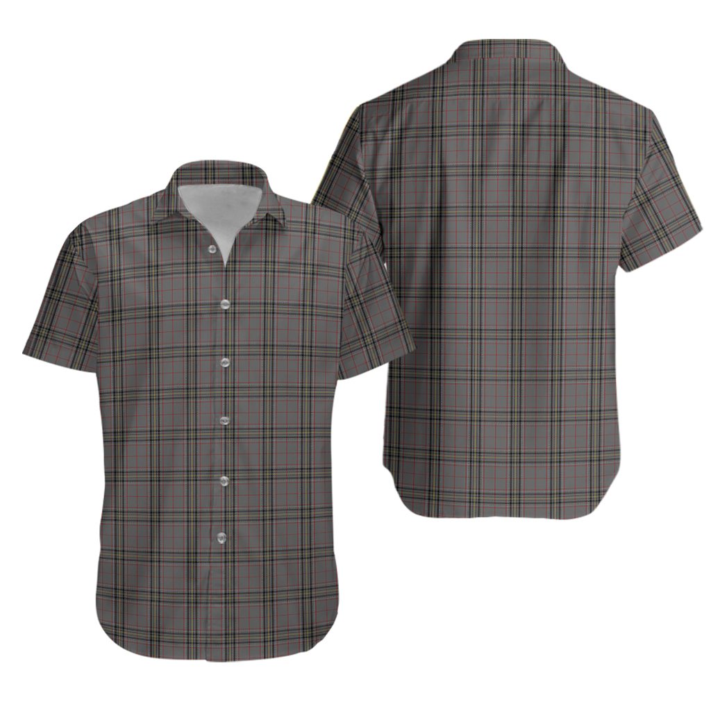 Stewart Grey Tartan Hawaiian Shirt