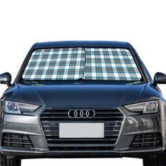 Stewart Muted Blue Tartan Car Sun Shade - 2 Pieces