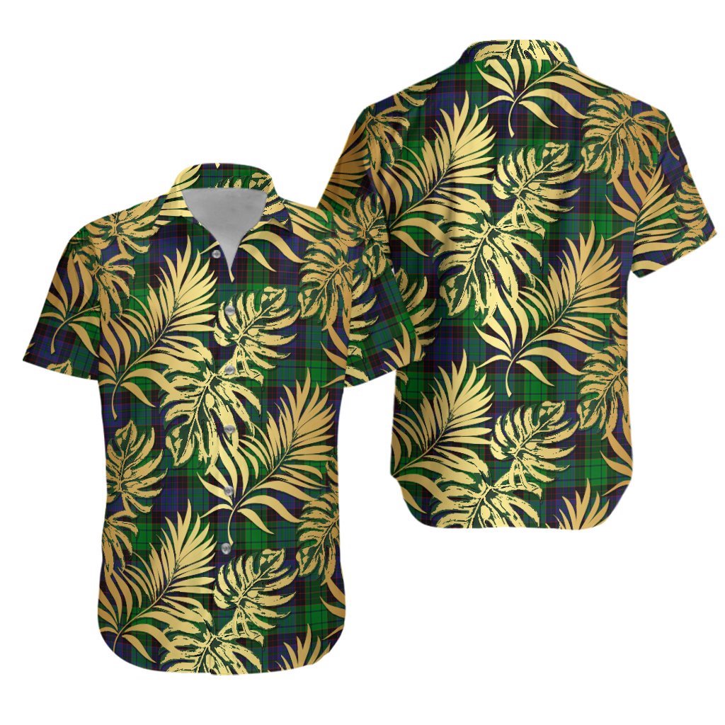 Stewart Old Modern Tartan Vintage Leaves Hawaiian Shirt