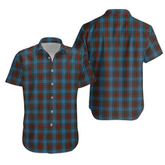Stewart Royal Blue Tartan Hawaiian Shirt