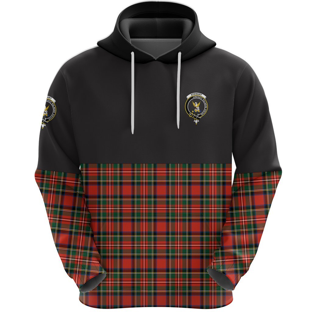 Stewart Royal Modern Clan Half Of Tartan Hoodie