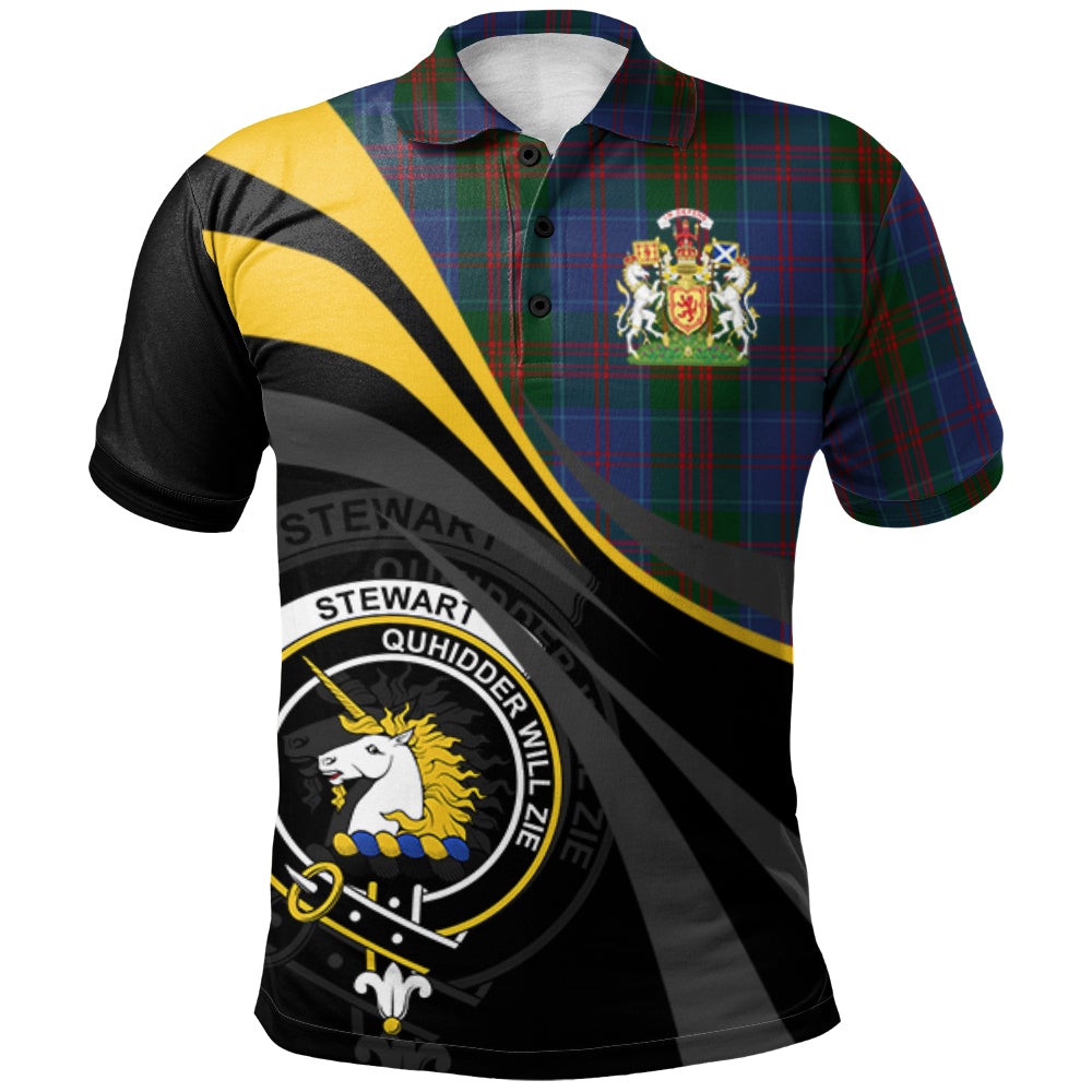 Stewart of Appin 02 Tartan Polo Shirt - Royal Coat Of Arms Style