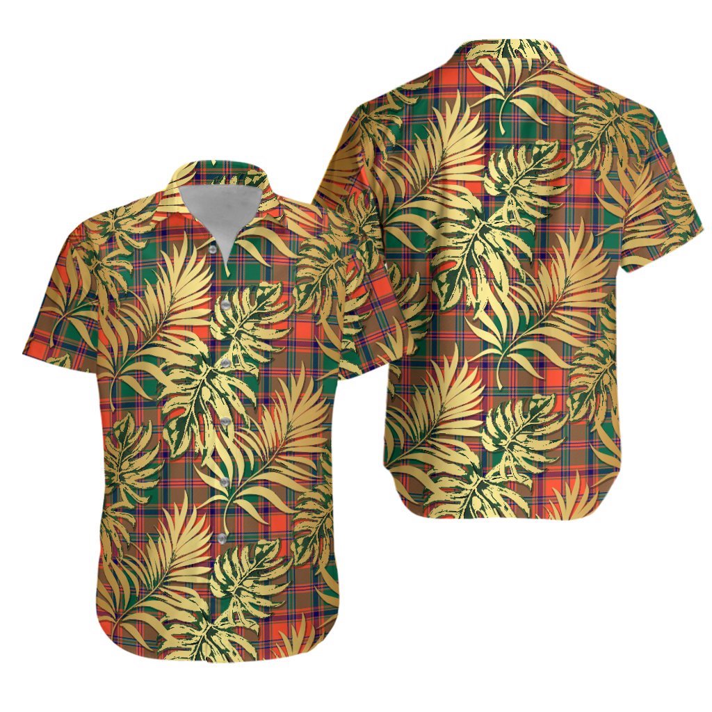 Stewart of Appin Ancient Tartan Vintage Leaves Hawaiian Shirt