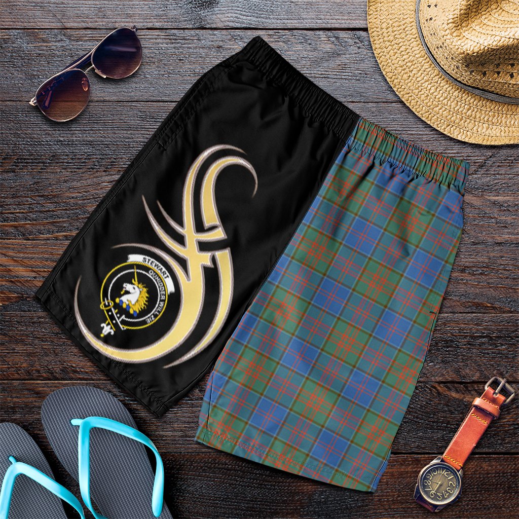 Stewart of Appin Hunting Ancient Tartan Crest Men's Short PM8