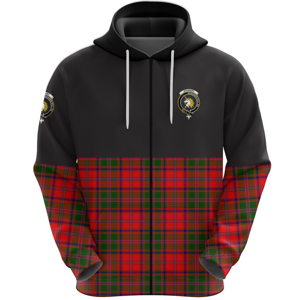 Stewart of Appin Modern Clan Half Of Tartan Zipper Hoodie