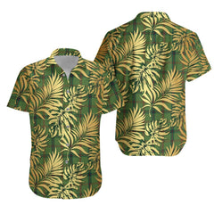 Strachan Hunting Tartan Vintage Leaves Hawaiian Shirt