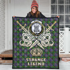 Strange of Balkaskie Tartan Crest Legend Gold Royal Premium Quilt