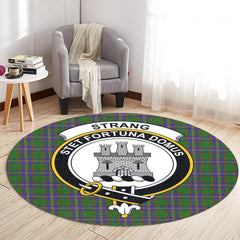 Strange of Balkaskie Tartan Crest Round Rug