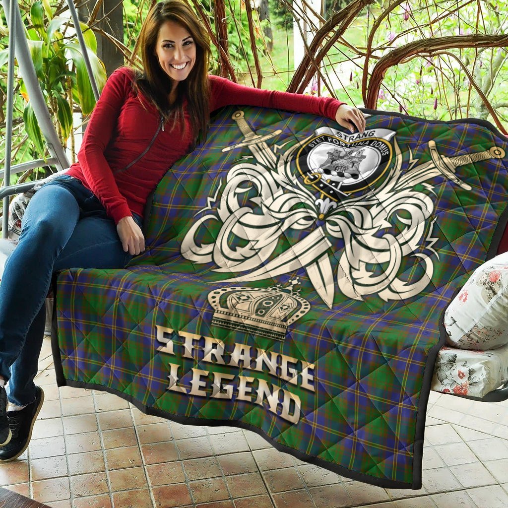 Strange of Balkaskie Tartan Crest Legend Gold Royal Premium Quilt