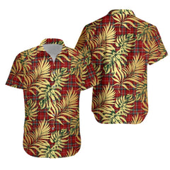 Stuart of Bute Tartan Vintage Leaves Hawaiian Shirt