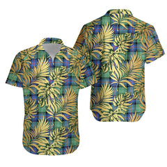 Sutherland Ancient Tartan Vintage Leaves Hawaiian Shirt