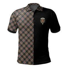 Sutherland Weathered Tartan Polo Shirt Half of Me - Cross Style