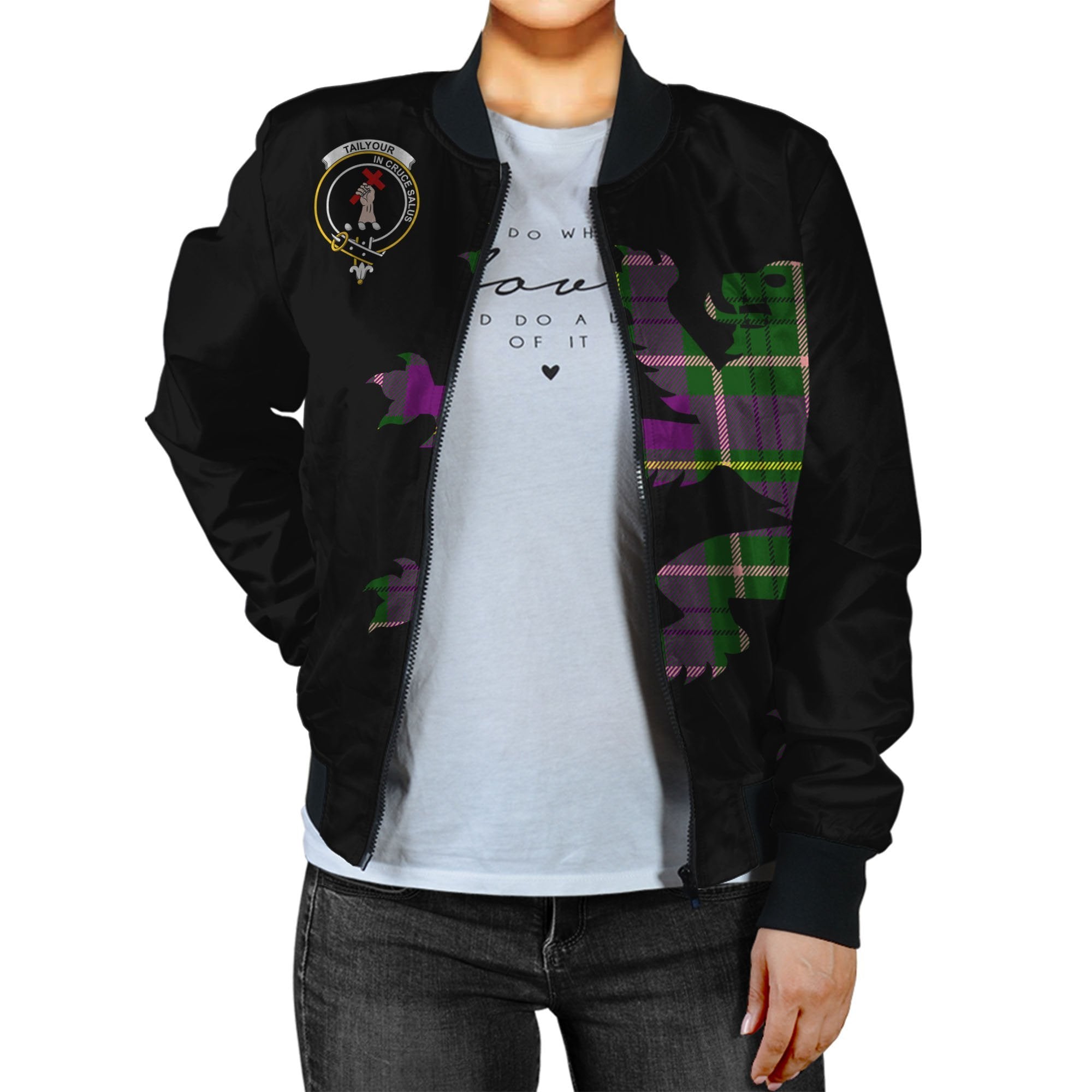 Tailyour (or Taylor) Tartan Bomber Jacket Lion & Thistle