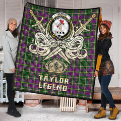 Taylor Tartan Crest Legend Gold Royal Premium Quilt