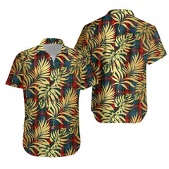 Teall of Teallach Tartan Vintage Leaves Hawaiian Shirt