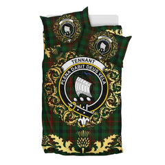 Tennant 01 Tartan Crest Bedding Set - Golden Thistle Style