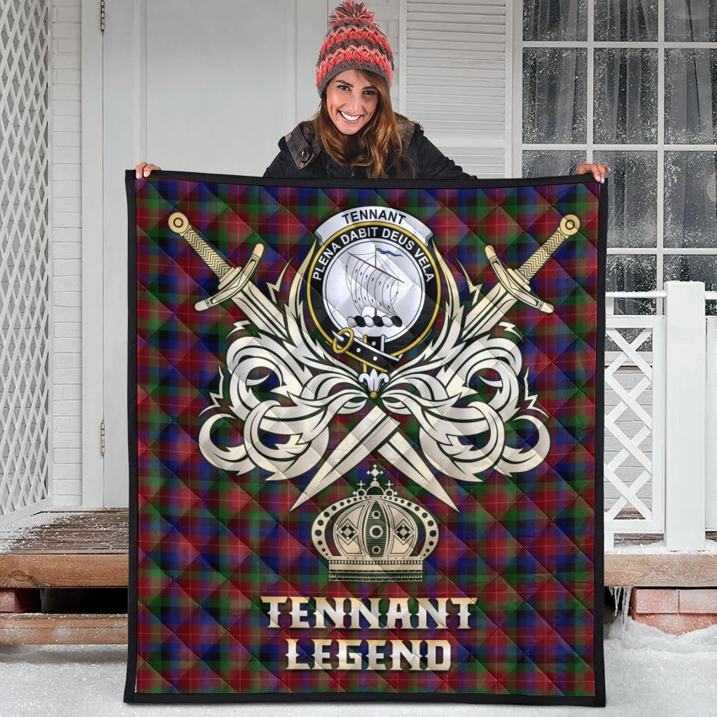 Tennant Tartan Crest Legend Gold Royal Premium Quilt