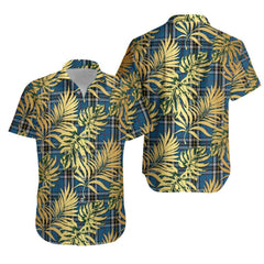 Thomson Dress Blue Tartan Vintage Leaves Hawaiian Shirt