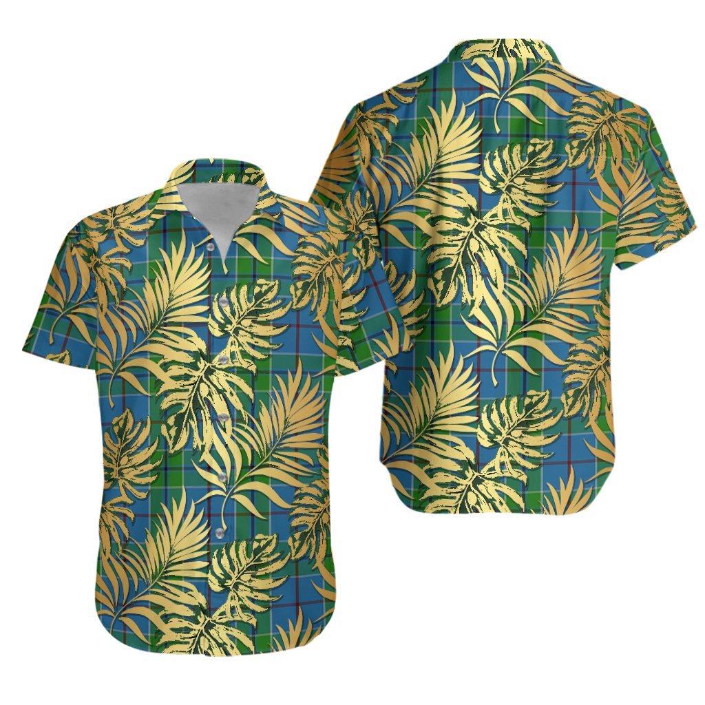 Vance Tartan Vintage Leaves Hawaiian Shirt