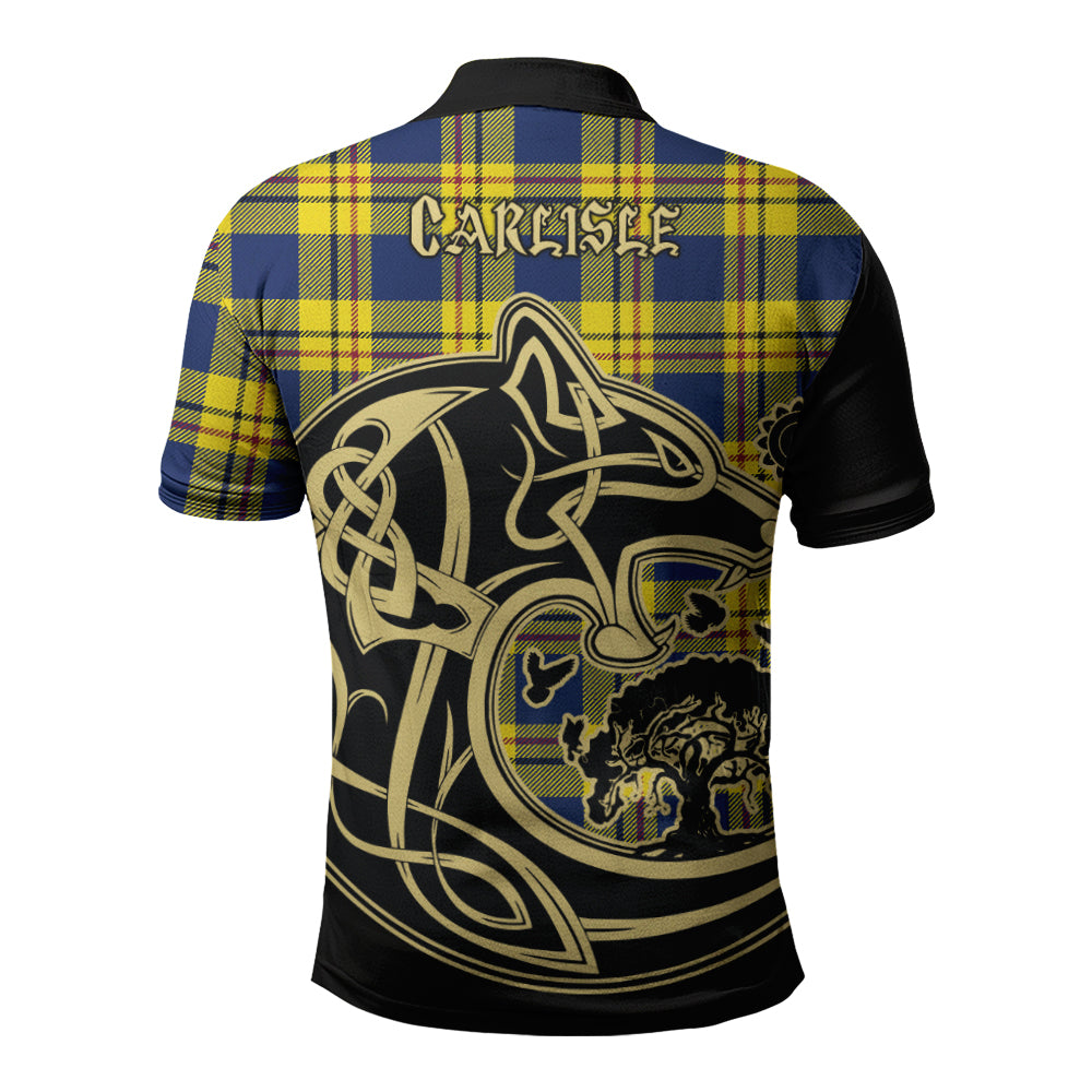 Carlisle Tartan Polo Shirt Viking Wolf