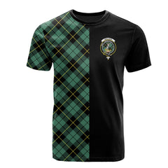 Wallace Hunting Ancient Tartan T-Shirt Half of Me - Cross Style