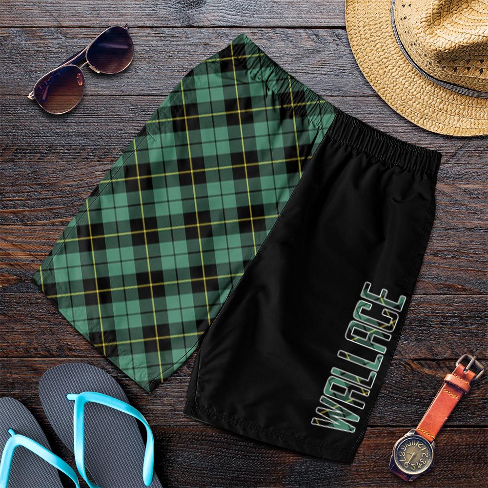 Wallace Hunting Ancient Tartan Crest Men's Short - Cross Style