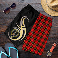 Wallace Hunting Red Tartan Crest Men's Short PM8