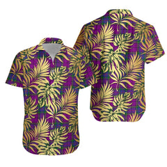 Wardlaw Modern Tartan Vintage Leaves Hawaiian Shirt
