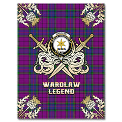 Wardlaw Modern Tartan Gold Courage Symbol Blanket
