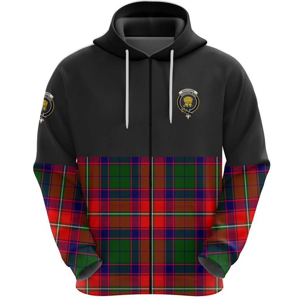 Wauchope Clan Half Of Tartan Zipper Hoodie
