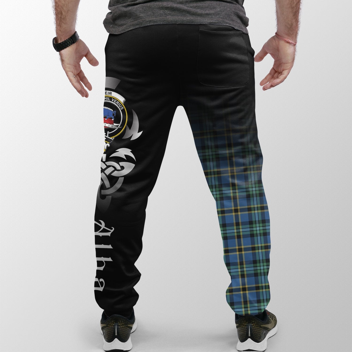 Weir Ancient Tartan Crest Jogger Sweatpants - Alba Celtic Style