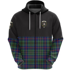 Wood Modern Clan Half Of Tartan Zipper Hoodie
