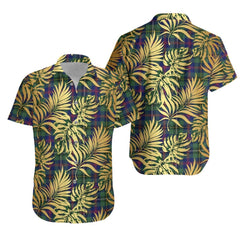 Wood Modern Tartan Vintage Leaves Hawaiian Shirt
