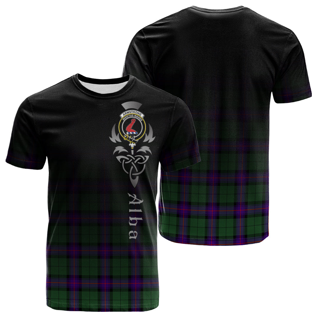Armstrong Modern Tartan Crest T-shirt - Alba Celtic Style
