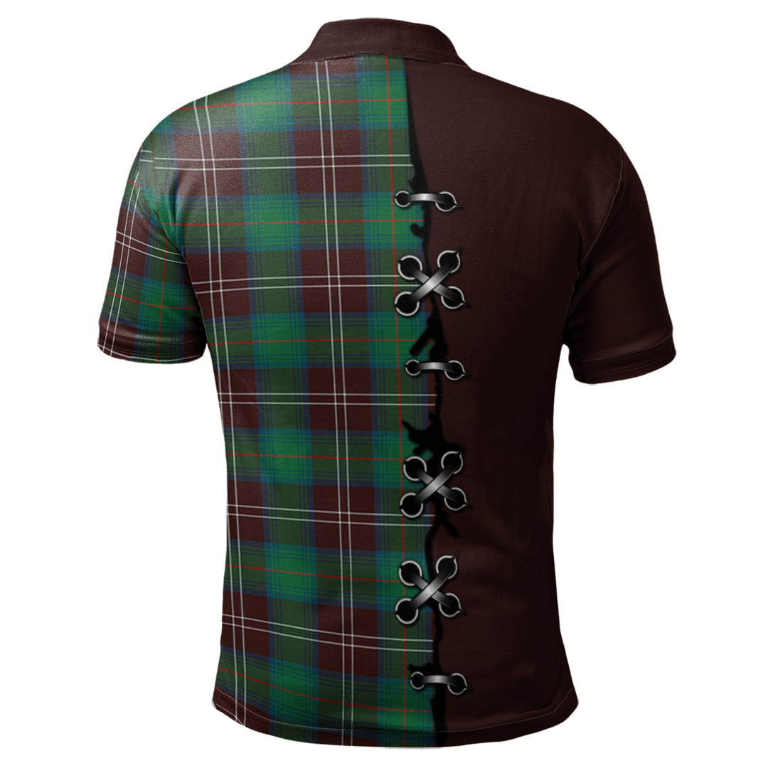 Chisholm Hunting Ancient Tartan Polo Shirt - Lion Rampant And Celtic Thistle Style