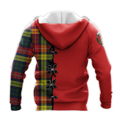Dewar Tartan Hoodie - Lion Rampant And Celtic Thistle Style