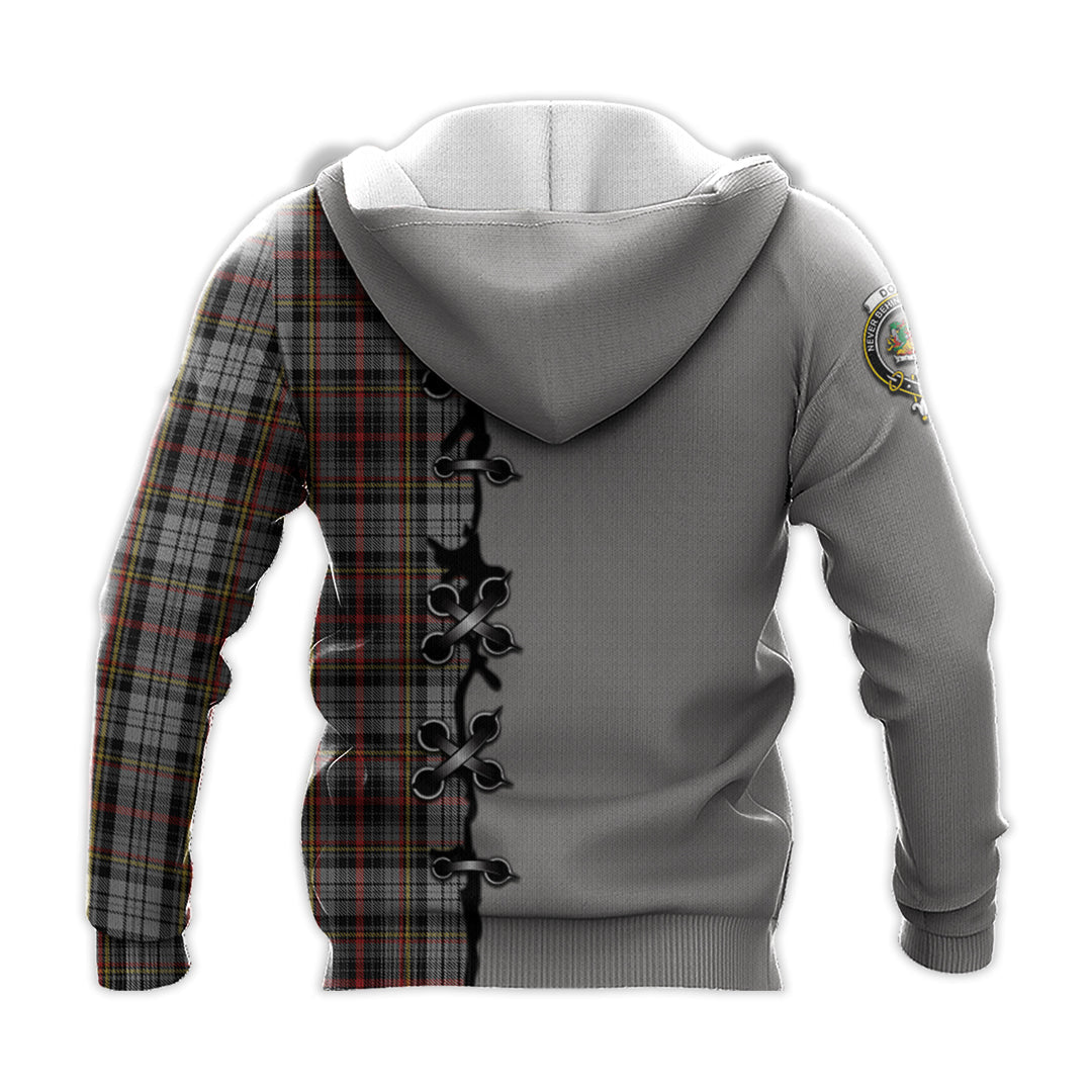 Douglas Ancient Dress Tartan Hoodie - Lion Rampant And Celtic Thistle Style