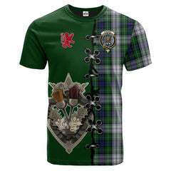 Forbes Dress Tartan T-shirt - Lion Rampant And Celtic Thistle Style