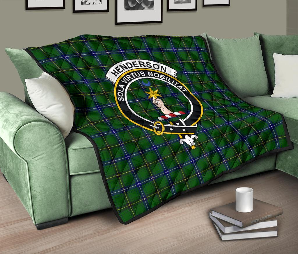Henderson (Mackendrick) Family Modern Tartan Crest Quilt