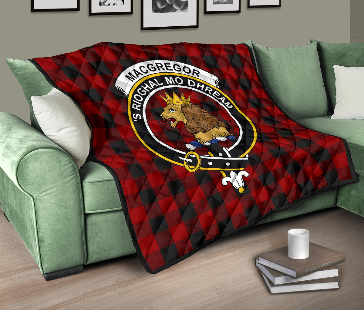 Rob Roy Macgregor Tartan Crest Quilt - SP