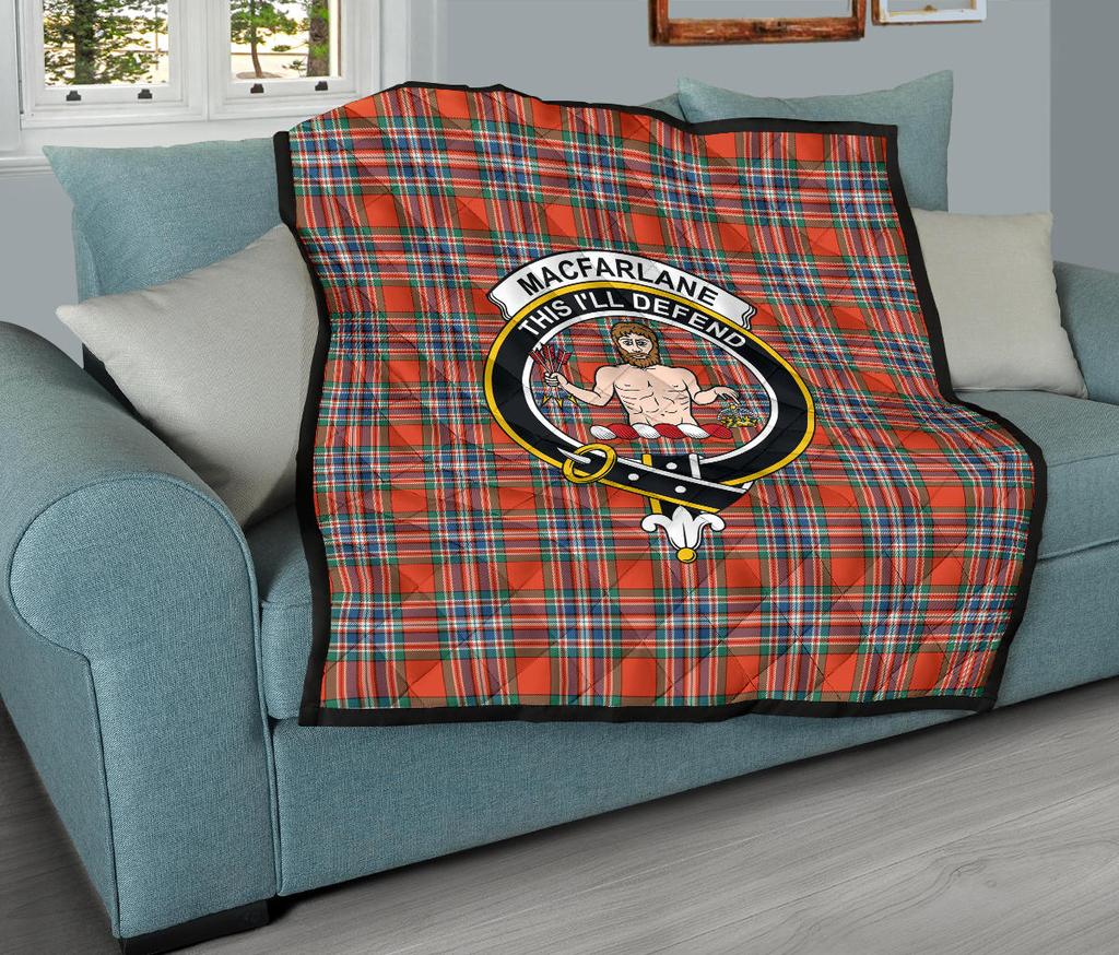 MacFarlane Tartan Crest Quilt