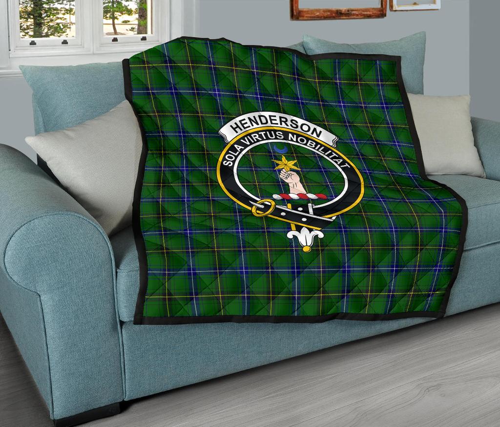 Henderson (Mackendrick) Family Modern Tartan Crest Quilt