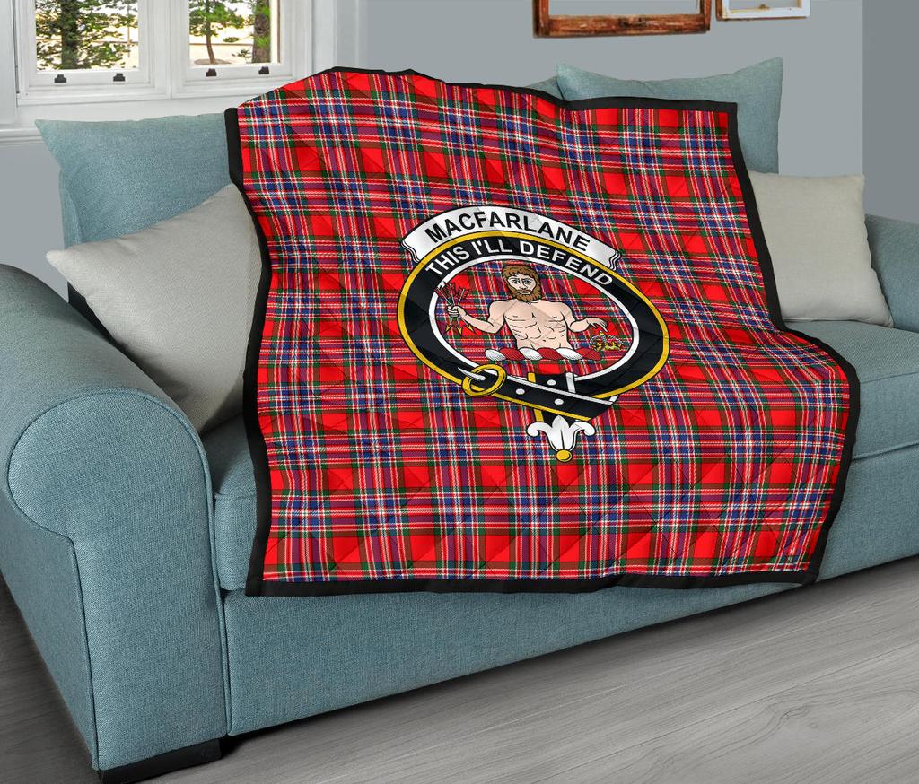 MacFarlane Modern Tartan Crest Quilt