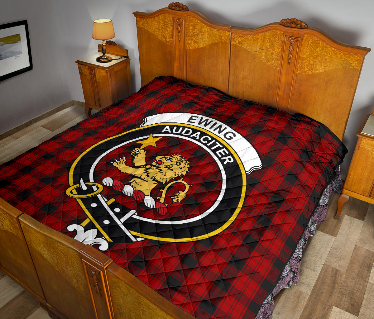 Ewing Tartan Crest Quilt - SP