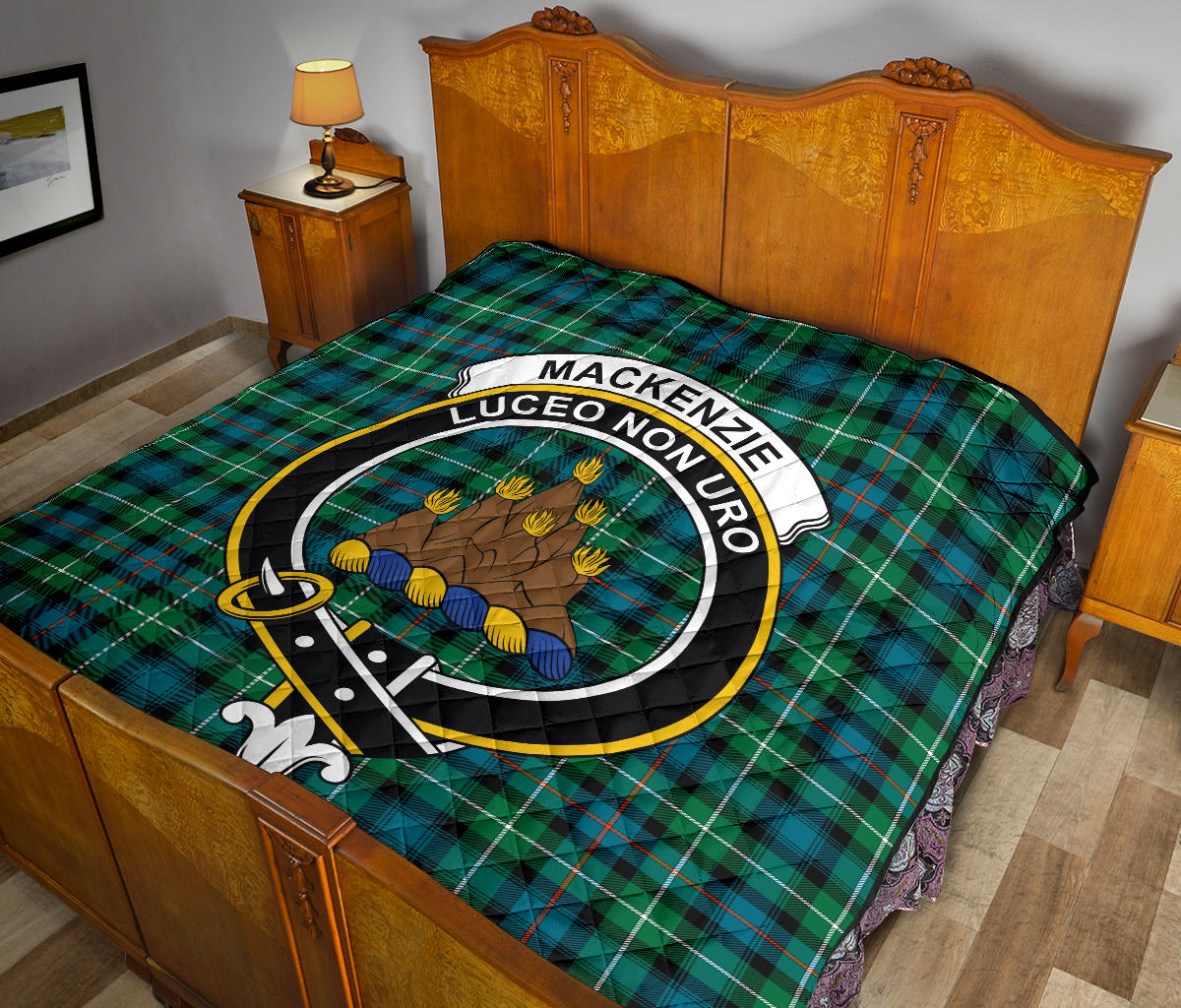 MacKenzie Ancient Family Tartan Crest Quilt - SP