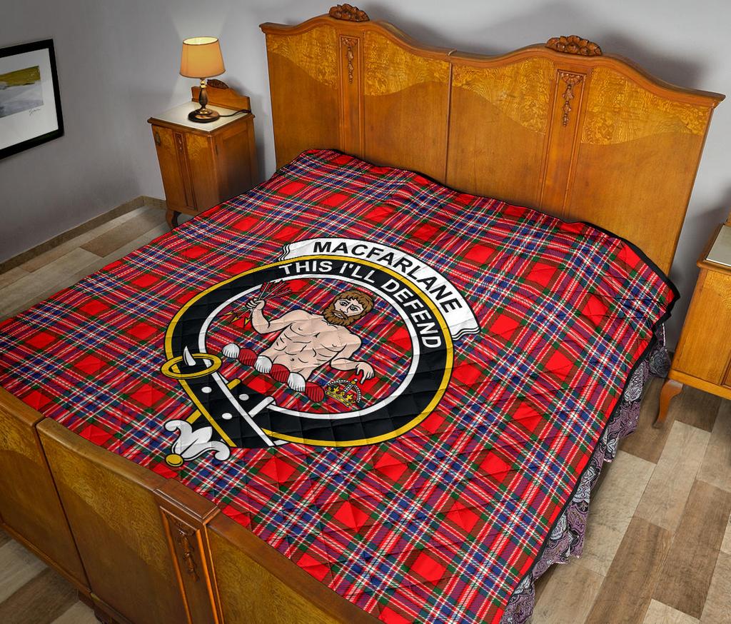 MacFarlane Modern Tartan Crest Quilt
