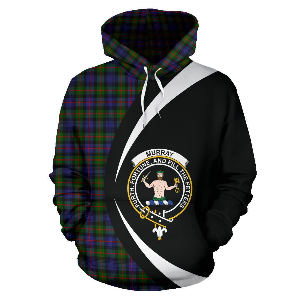 Murray of Atholl Modern Tartan Crest Hoodie - Circle Style